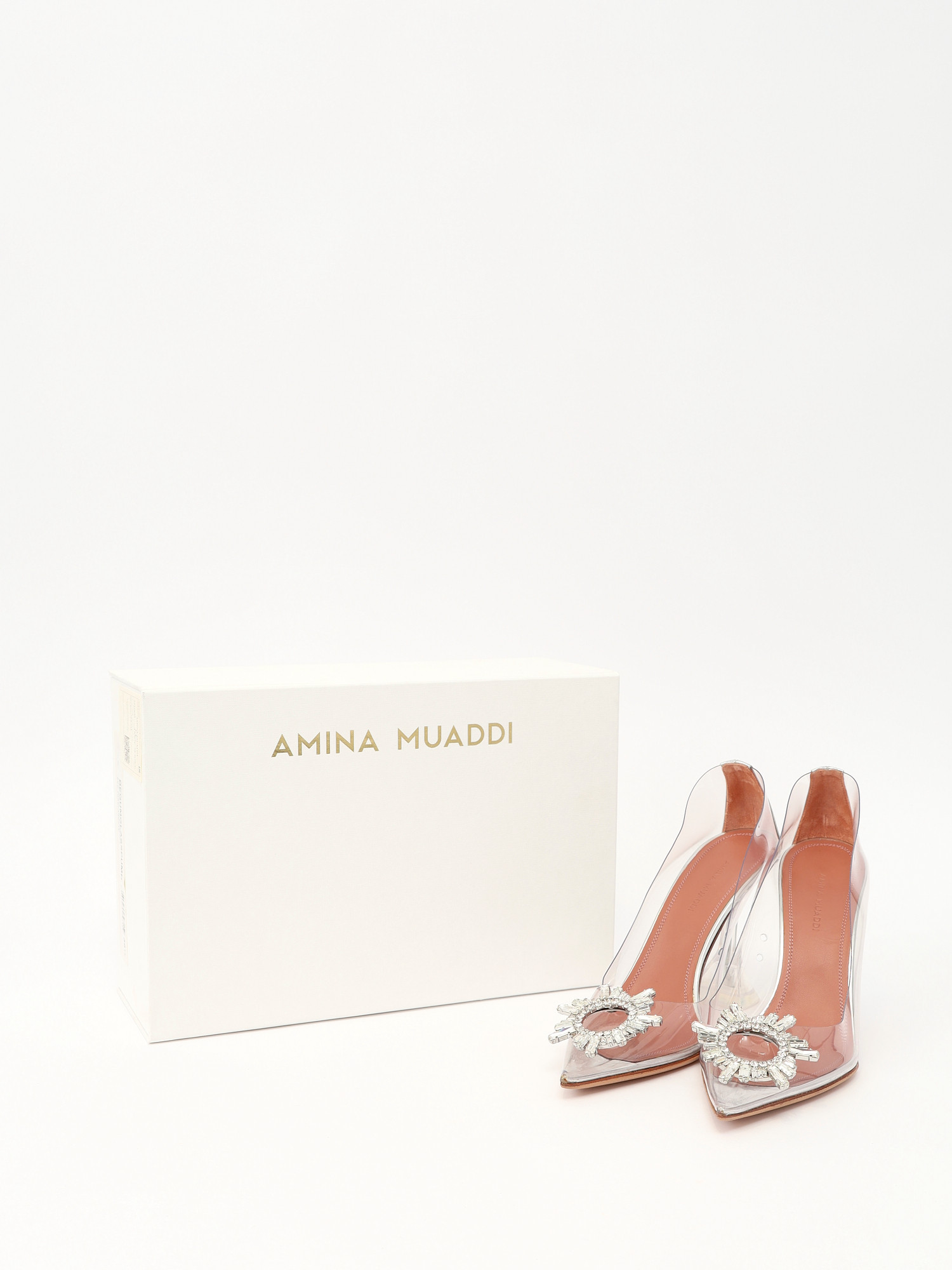 Обувь Amina Muaddi Begum Glass 38,5 изображение #3