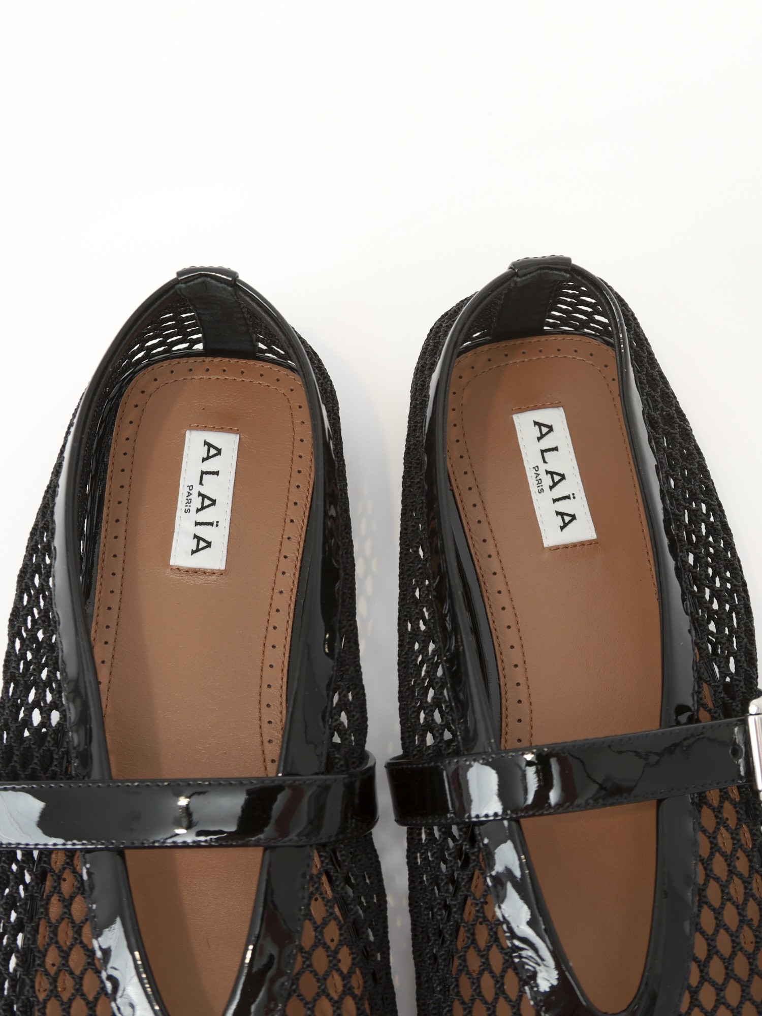 Alaia Ballet Flats In Fishnet 39 6