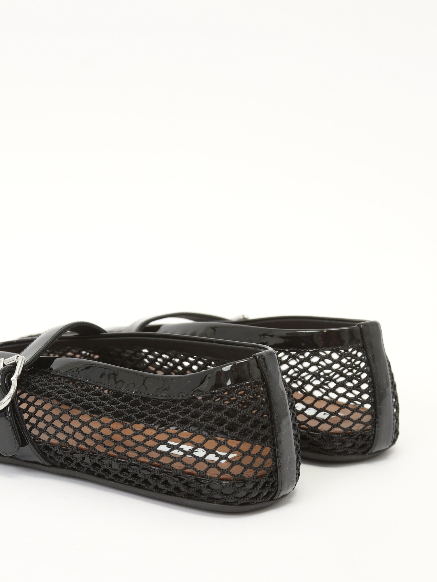 Alaia Ballet Flats In Fishnet 39 7