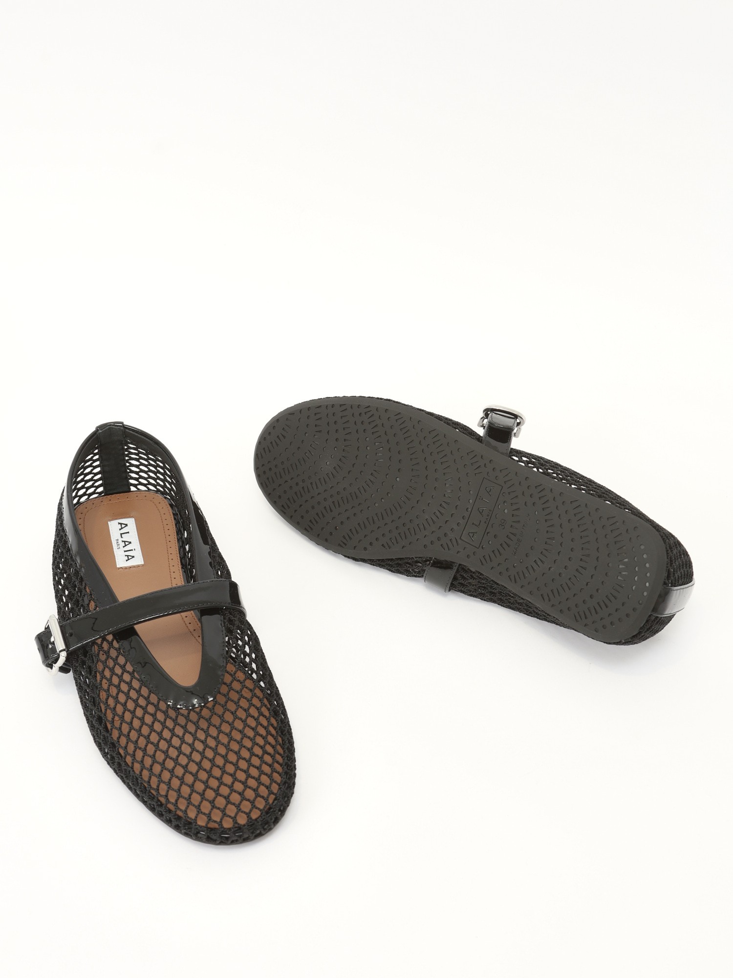 Alaia Ballet Flats In Fishnet 39 8
