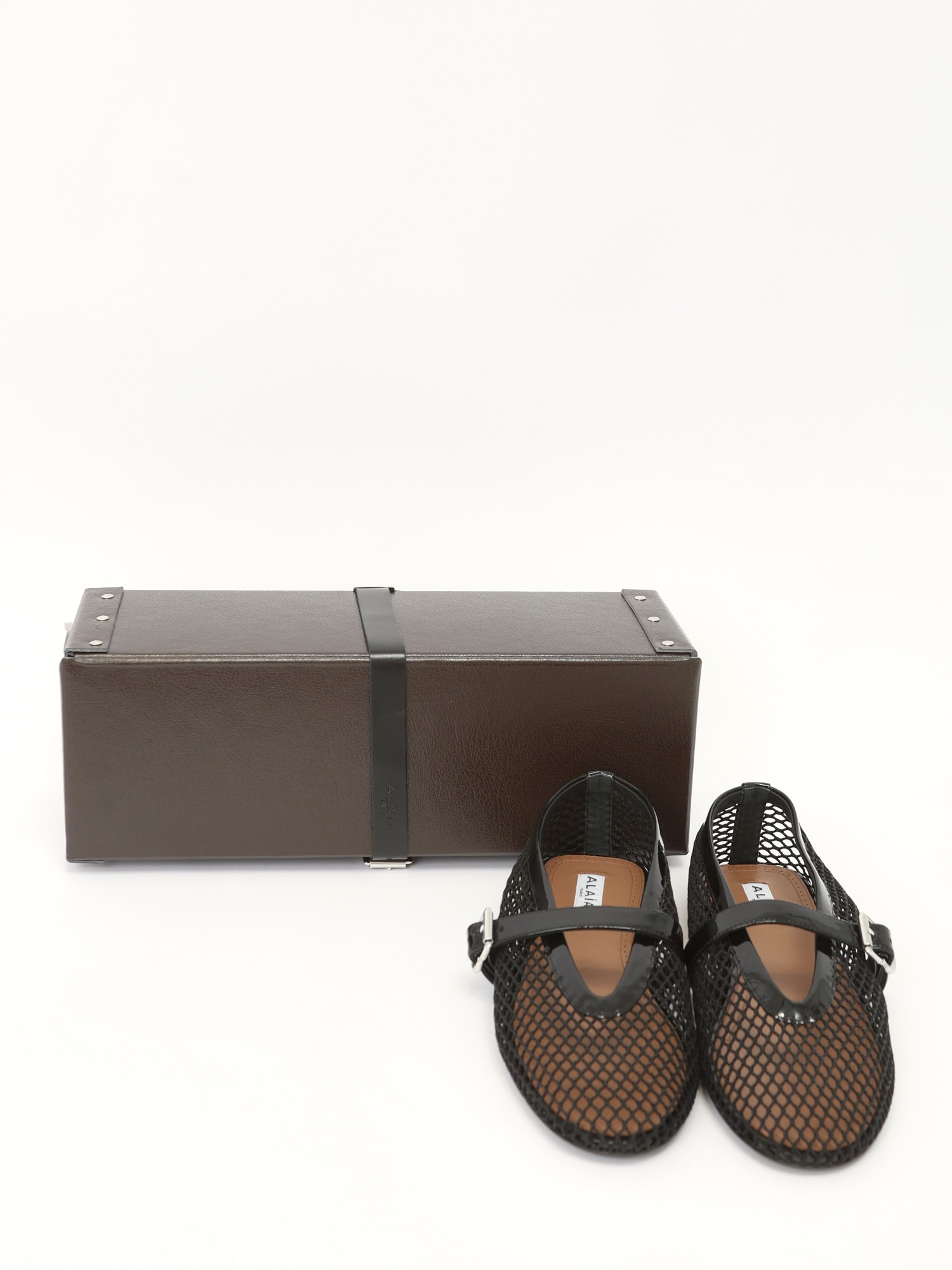 Alaia Ballet Flats In Fishnet 39 10